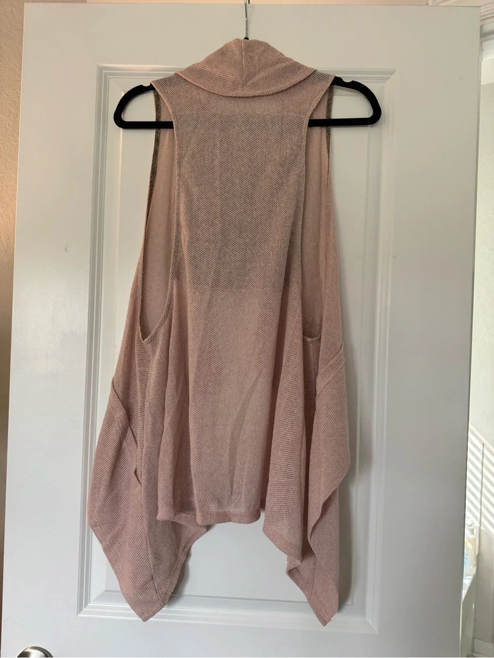 Free People Blush Pink Open Knit Vest